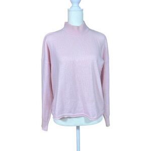 Madewell mockneck 100% cashmere pink sweater size XS